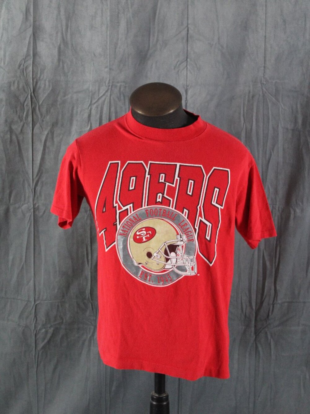 San Francisco 49ers Shirt (VTG) - Big Logo with Helmet - Men's Medium